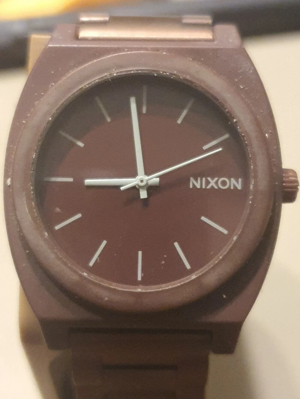 Nixon The Time Teller P Bordeaux/Bronze Stainless Steel Men's Watch